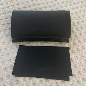 CHANEL  Lambskin Leather Sunglasses Case.